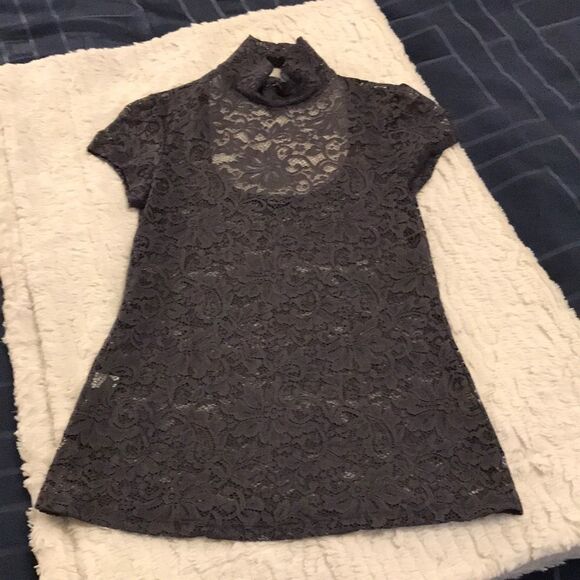 Express Tops - Beautiful lace turtleneck